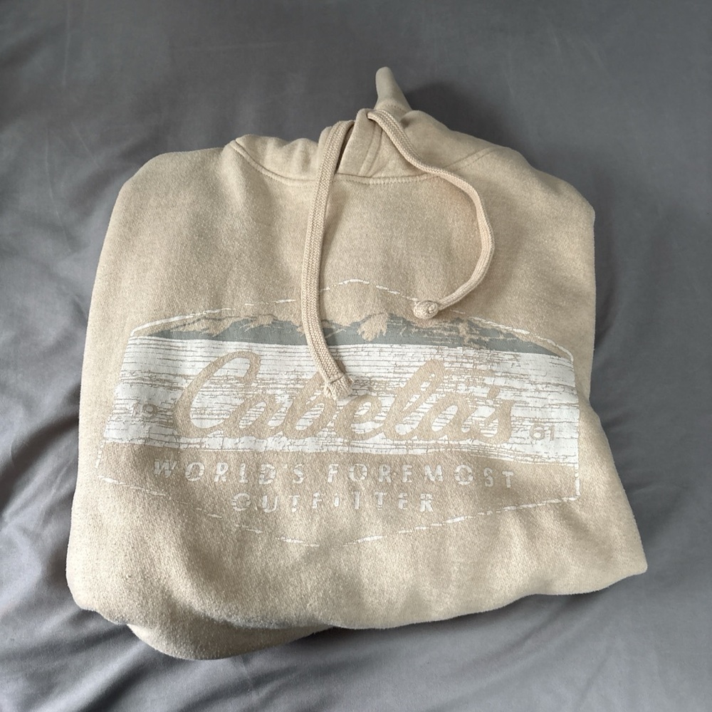 Cabela's Beige Pullover with Logo
